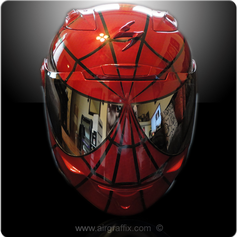 Red and Black Spiderman Helmet