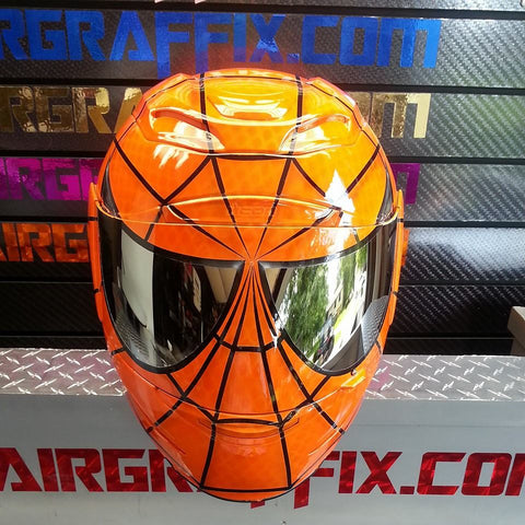 Orange Spiderman Helmet
