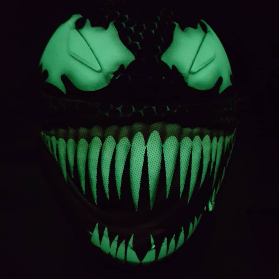 Venom 2017 Design Glows in the Dark! Custom Helmet