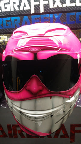 Pink Smiling Face Helmet