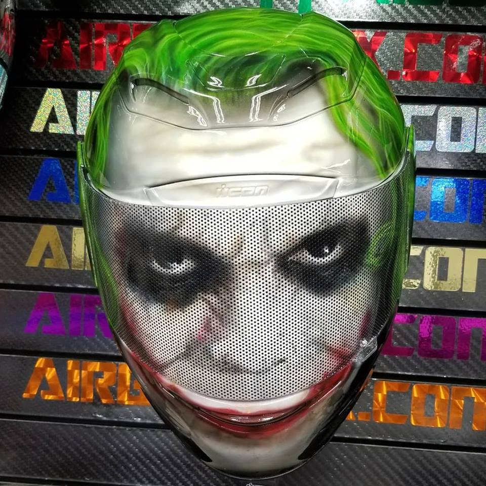 custom airbrushed full face motorcycle helmets Joker Helmet Custom Painted