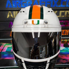 Miami Hurricanes Original Custom Painted Airgraffix Motorcycle Helmet