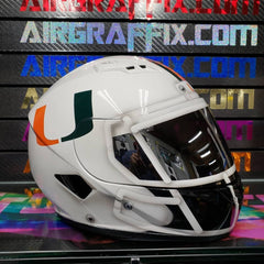 Miami Hurricanes Original Custom Painted Airgraffix Motorcycle Helmet