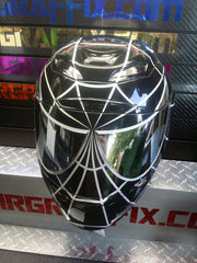 Black and Silver Spiderman Custom Helmet