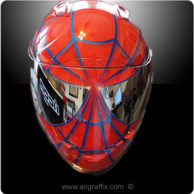 Red and Blue Spiderman Helmet