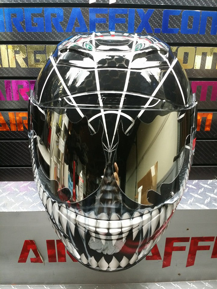 Spider-Man Venom one custom motorcycle helmet ECE & DOT
